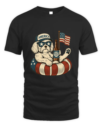 Shih Tzu Patriotic Dog Shirt Funny 4Th Of July Floatie Design For Summer Beer Shirt, America Pool Party Shirt, Usa Flag Dog