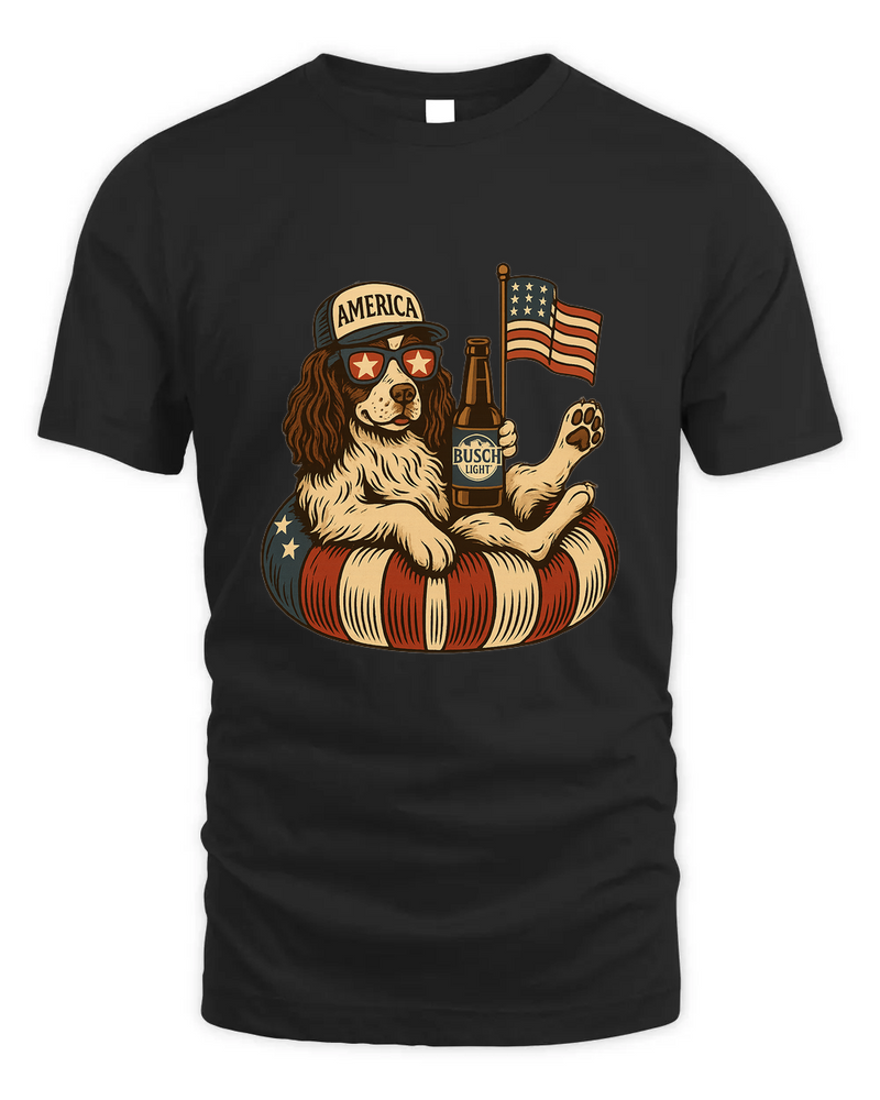 English Springer Spaniel Shirt Funny 4Th Of July Floatie Design For Summer Beer Shirt, America Pool Party Shirt, Usa Flag Dog