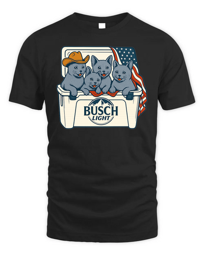 Russian Blue Patriotic 4Th Of July Funny Beer Cat Cooler