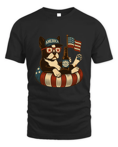 Boston Terrier Patriotic Dog Shirt Funny 4Th Of July Floatie Design For Summer Beer Shirt, America Pool Party Shirt, Usa Flag Dog