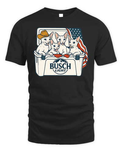 Cornish Rex Cat Patriotic 4Th Of July Funny Beer Cat Cooler