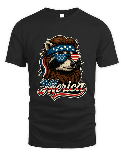 Cool Patriotic Raccoon With Sunglasses Png, Merica 4Th Of July Usa Shirt, American Flag Bandana Feral Animals Shirt, Funny Retro Independence Day Shirt