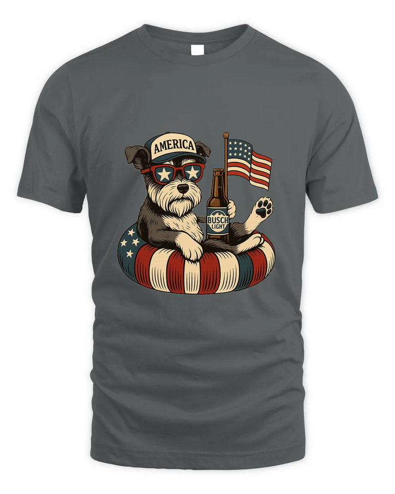 Miniature Schnauzer Patriotic Dog Shirt Funny 4Th Of July Floatie Design For Summer Beer Shirt, America Pool Party Shirt, Usa Flag Dog