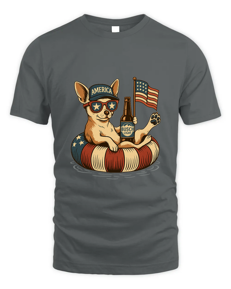 Chihuahua  Patriotic Dog Shirt Funny 4Th Of July Floatie Design For Summer Beer Shirt, America Pool Party Shirt, Usa Flag Dog