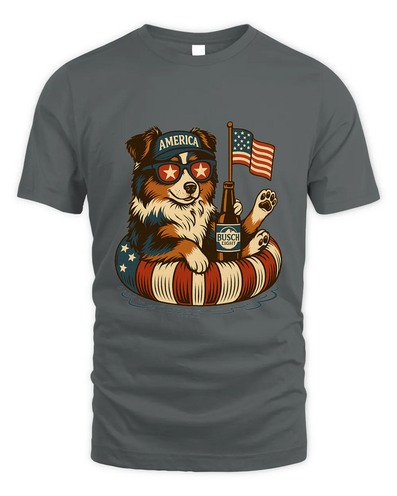 Miniature American Shepherd Patriotic Dog Shirt Funny 4Th Of July Floatie Design For Summer Beer Shirt, America Pool Party Shirt, Usa Flag Dog