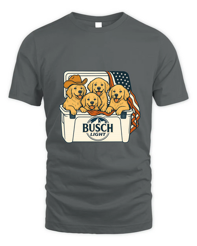 Golden Retriever Patriotic 4Th Of July Funny Beer Dog Cooler, Independence Cooler Puppies, Summer 4Th Of Jult Cooler Beer, Dogs In Cooler Shirt