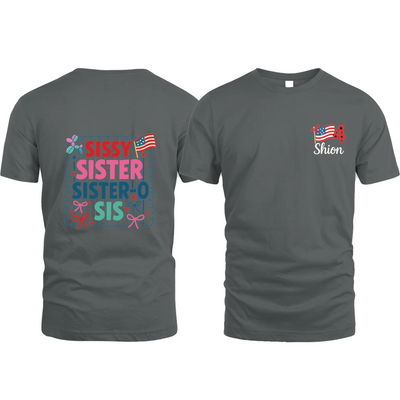 4Th Of July Sissy Shirt, Fourth Of July Kids Shirt, Summer Girl Shirt, 4Th Of July Shirt, Kids 4Th Of July Shirt, Little Sister Shirt, Usa Flag Shirt