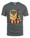 Pomeranian Patriotic Dog Shirt Funny 4Th Of July Floatie Design For Summer Beer Shirt, America Pool Party Shirt, Usa Flag Dog