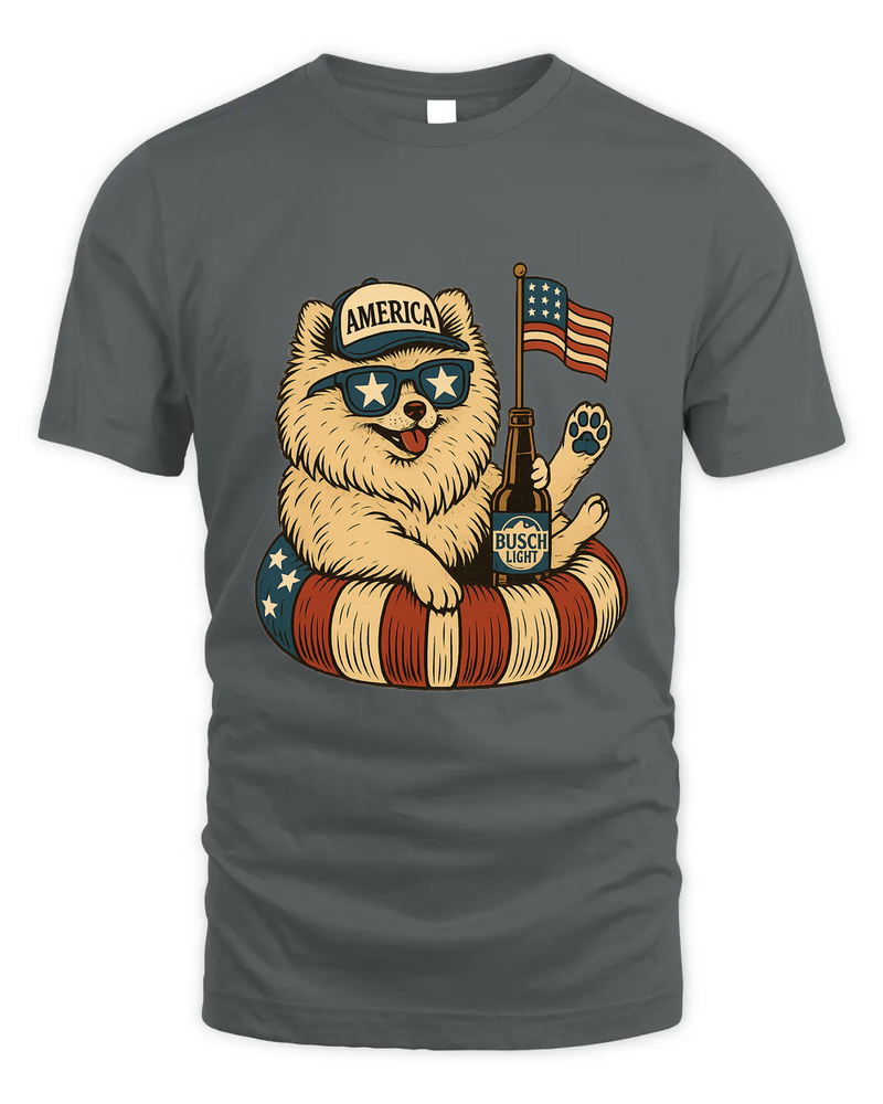 Pomeranian Patriotic Dog Shirt Funny 4Th Of July Floatie Design For Summer Beer Shirt, America Pool Party Shirt, Usa Flag Dog
