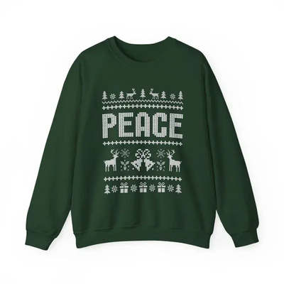 Funny ugly Christmas sweatshirts for couples, cute matching holiday outfits, plus 'I Come in Peace' sweatshirt for festive style