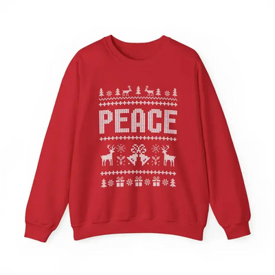 Funny ugly Christmas sweatshirts for couples, cute matching holiday outfits, plus 'I Come in Peace' sweatshirt for festive style