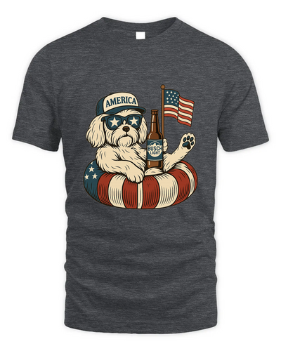 Shih Tzu Patriotic Dog Shirt Funny 4Th Of July Floatie Design For Summer Beer Shirt, America Pool Party Shirt, Usa Flag Dog