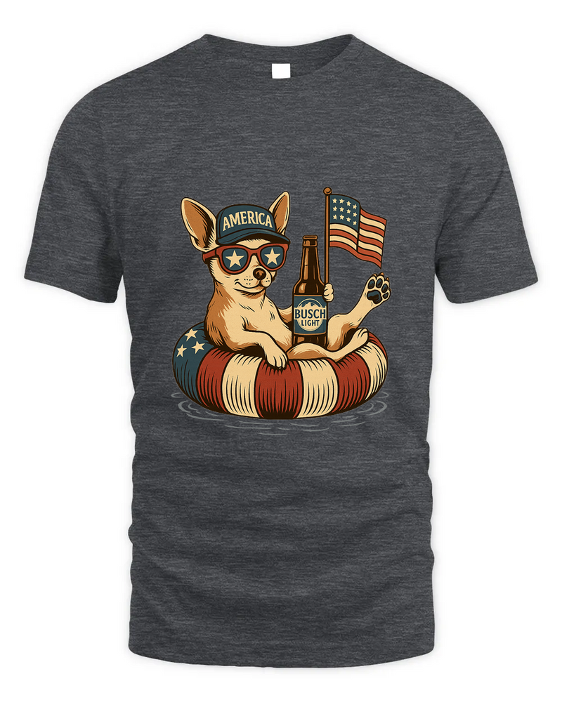 Chihuahua  Patriotic Dog Shirt Funny 4Th Of July Floatie Design For Summer Beer Shirt, America Pool Party Shirt, Usa Flag Dog
