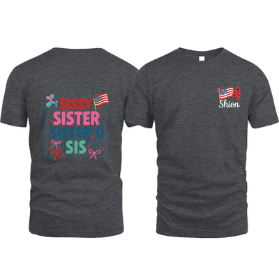 4Th Of July Sissy Shirt, Fourth Of July Kids Shirt, Summer Girl Shirt, 4Th Of July Shirt, Kids 4Th Of July Shirt, Little Sister Shirt, Usa Flag Shirt