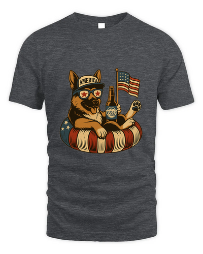German Shepherd Dog Patriotic Dog Shirt Funny 4Th Of July Floatie Design For Summer Beer Shirt, America Pool Party Shirt, Usa Flag Dog