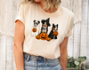Ghost And Witch Australian Shepherd Dog Halloween Shirt, Retro Halloween Shirt, Dog Lover Gift, Ghost Dog Tee