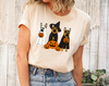 Ghost And Witch German Shepherd Dog Halloween Shirt, Retro Halloween Shirt, Dog Lover Gift, Ghost Dog Tee