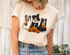 Ghost And Witch Miniature American Shepherd Dog Halloween Shirt, Retro Halloween Shirt, Dog Lover Gift, Ghost Dog Tee