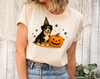 Halloween Witchy Miniature American Shepherd Dog Shirt, Retro Halloween Ghost Dog Spooky Shirt