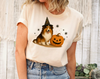 Halloween Witchy Shetland Sheepdog Shirt, Retro Halloween Ghost Dog Spooky Shirt