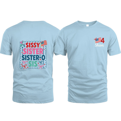 4Th Of July Sissy Shirt, Fourth Of July Kids Shirt, Summer Girl Shirt, 4Th Of July Shirt, Kids 4Th Of July Shirt, Little Sister Shirt, Usa Flag Shirt