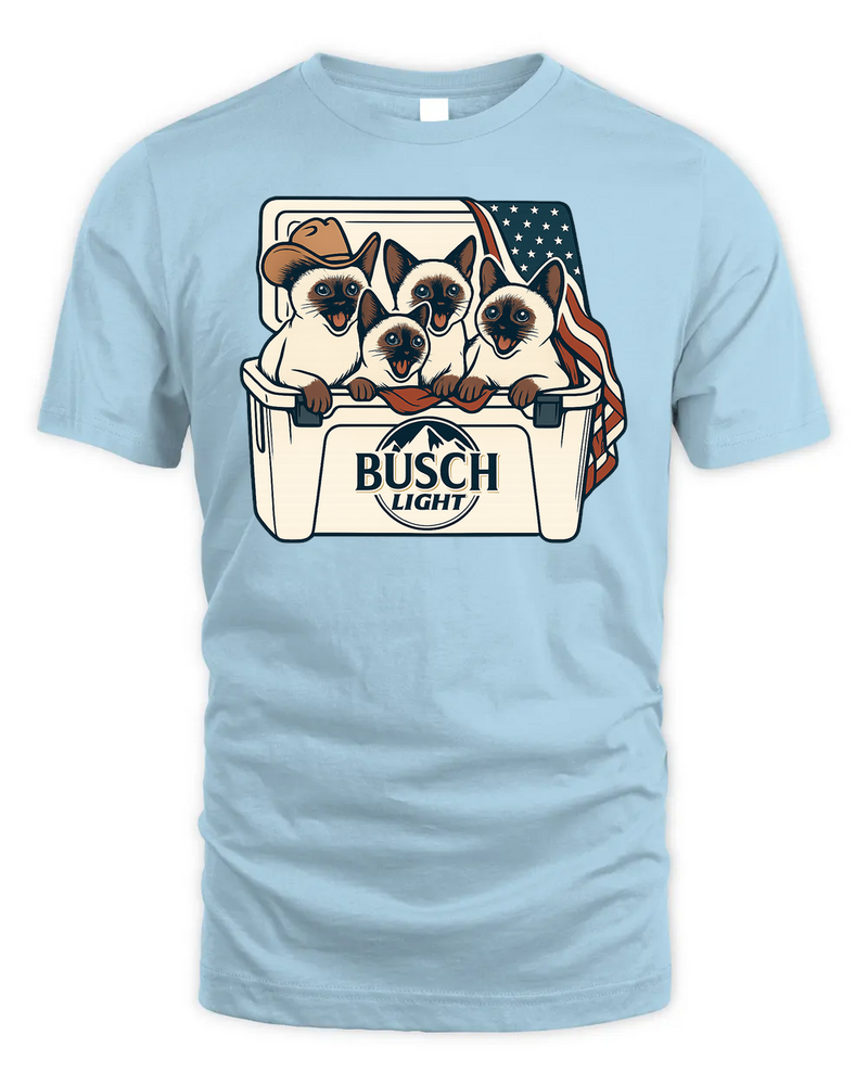 Siamese Patriotic 4Th Of July Funny Beer Cat Cooler