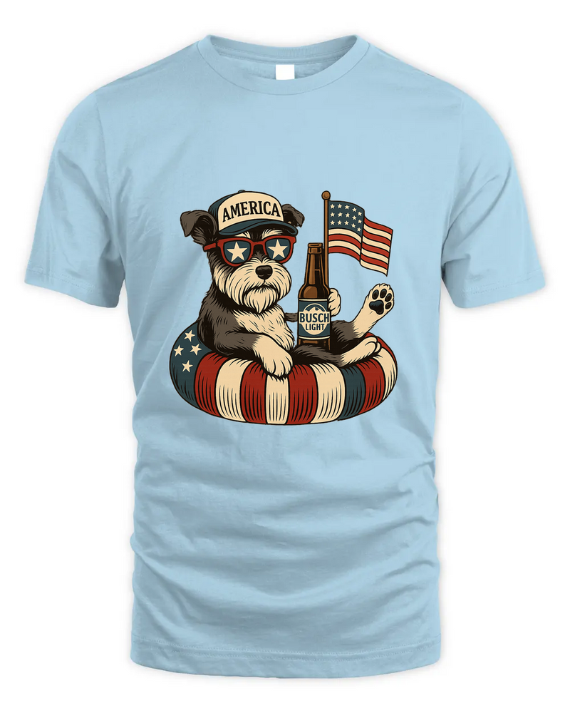 Miniature Schnauzer Patriotic Dog Shirt Funny 4Th Of July Floatie Design For Summer Beer Shirt, America Pool Party Shirt, Usa Flag Dog
