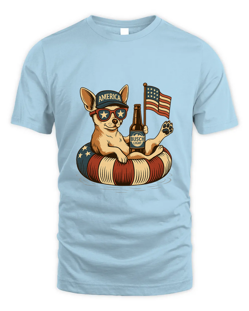 Chihuahua  Patriotic Dog Shirt Funny 4Th Of July Floatie Design For Summer Beer Shirt, America Pool Party Shirt, Usa Flag Dog