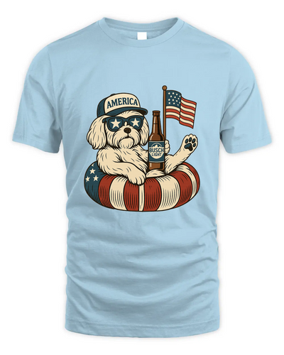 Shih Tzu Patriotic Dog Shirt Funny 4Th Of July Floatie Design For Summer Beer Shirt, America Pool Party Shirt, Usa Flag Dog