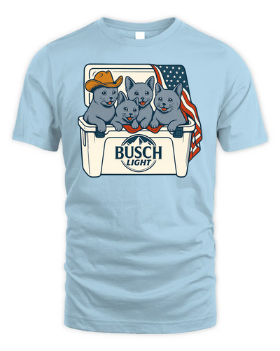 Russian Blue Patriotic 4Th Of July Funny Beer Cat Cooler