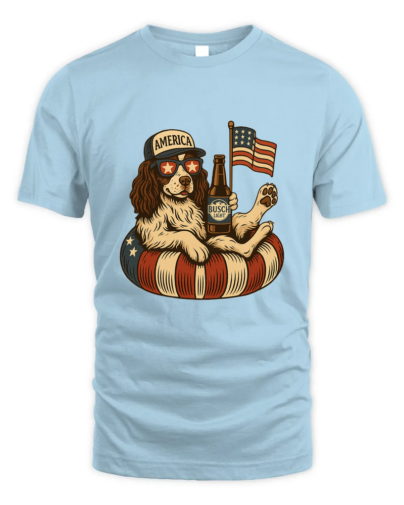 English Springer Spaniel Shirt Funny 4Th Of July Floatie Design For Summer Beer Shirt, America Pool Party Shirt, Usa Flag Dog