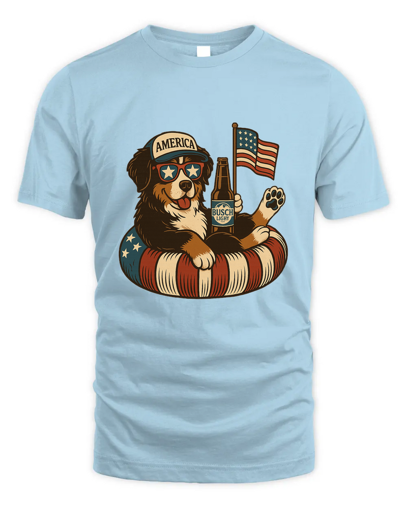 Bernese Mountain Dog Patriotic Dog Shirt Funny 4Th Of July Floatie Design For Summer Beer Shirt, America Pool Party Shirt, Usa Flag Dog