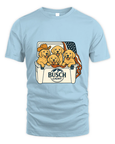 Golden Retriever Patriotic 4Th Of July Funny Beer Dog Cooler, Independence Cooler Puppies, Summer 4Th Of Jult Cooler Beer, Dogs In Cooler Shirt
