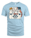 Cornish Rex Cat Patriotic 4Th Of July Funny Beer Cat Cooler