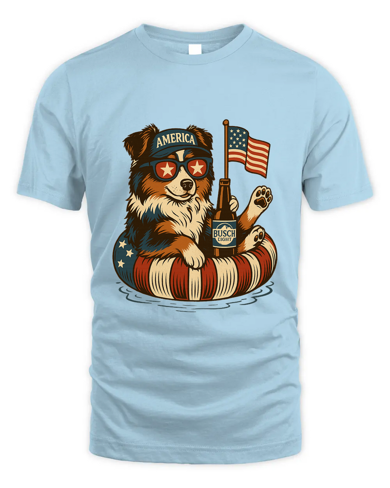 Miniature American Shepherd Patriotic Dog Shirt Funny 4Th Of July Floatie Design For Summer Beer Shirt, America Pool Party Shirt, Usa Flag Dog