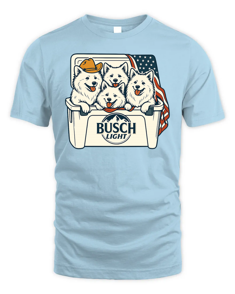 American Eskimo Dog Patriotic 4Th Of July Funny Beer Dog Cooler