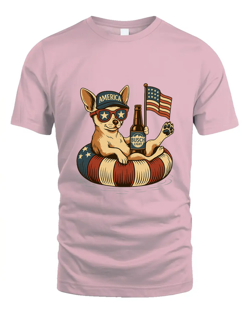 Chihuahua  Patriotic Dog Shirt Funny 4Th Of July Floatie Design For Summer Beer Shirt, America Pool Party Shirt, Usa Flag Dog