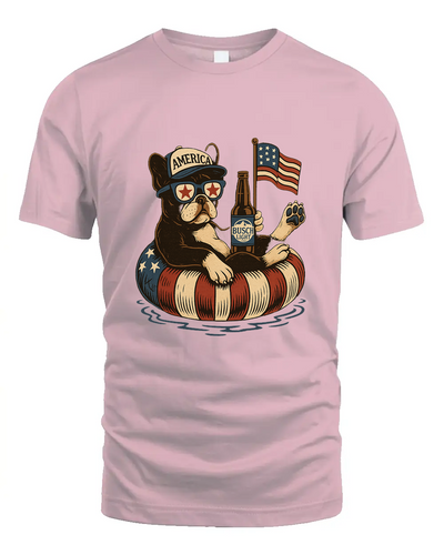 French Bulldog Patriotic Dog Shirt Funny 4Th Of July Floatie Design For Summer Beer Shirt, America Pool Party Shirt, Usa Flag Dog