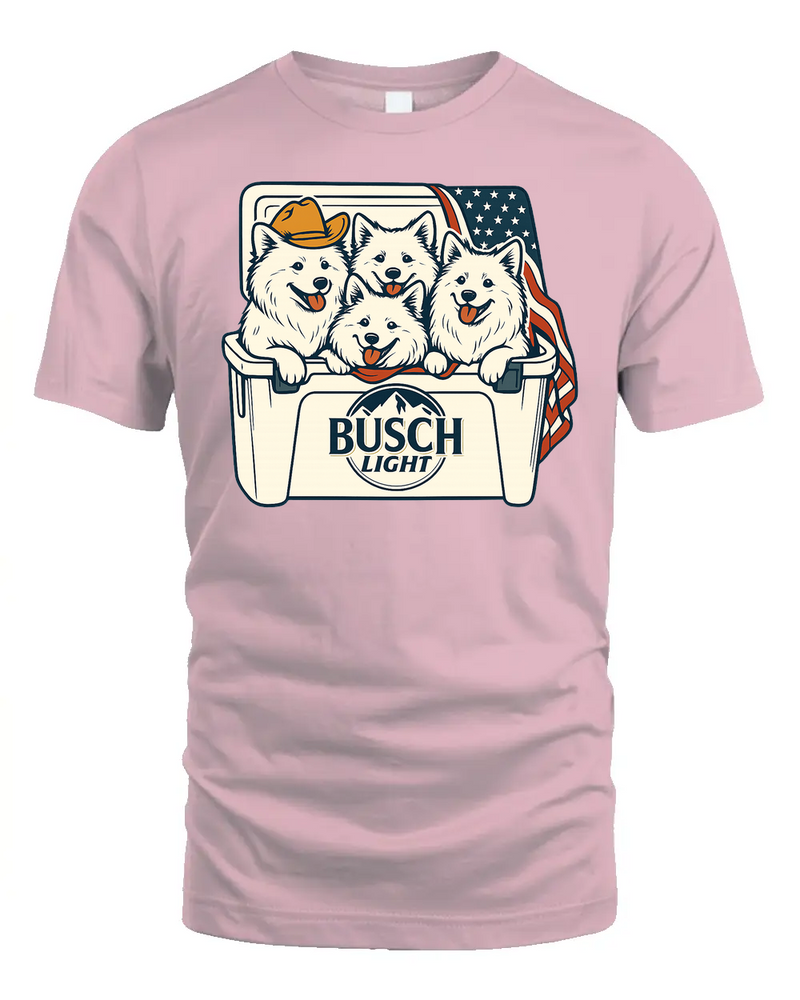 American Eskimo Dog Patriotic 4Th Of July Funny Beer Dog Cooler