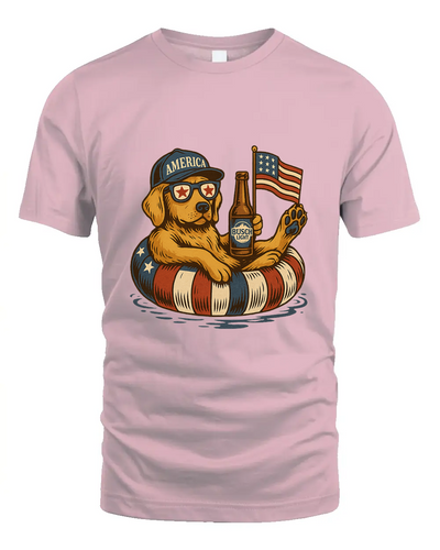 French Labrador Retriever Dog Shirt Funny 4Th Of July Floatie Design For Summer Beer Shirt, America Pool Party Shirt, Usa Flag Dog