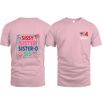 4Th Of July Sissy Shirt, Fourth Of July Kids Shirt, Summer Girl Shirt, 4Th Of July Shirt, Kids 4Th Of July Shirt, Little Sister Shirt, Usa Flag Shirt