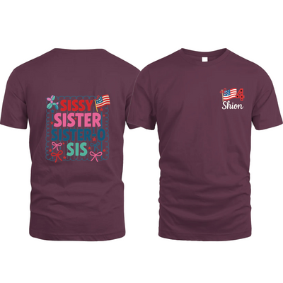 4Th Of July Sissy Shirt, Fourth Of July Kids Shirt, Summer Girl Shirt, 4Th Of July Shirt, Kids 4Th Of July Shirt, Little Sister Shirt, Usa Flag Shirt