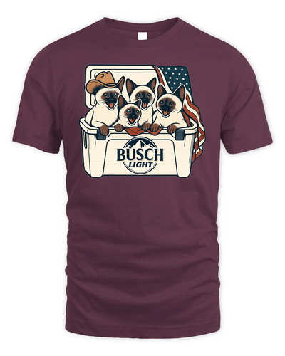 Siamese Patriotic 4Th Of July Funny Beer Cat Cooler