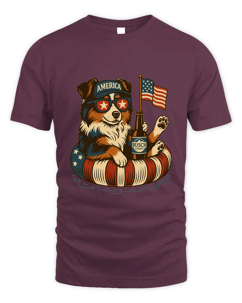 Miniature American Shepherd Patriotic Dog Shirt Funny 4Th Of July Floatie Design For Summer Beer Shirt, America Pool Party Shirt, Usa Flag Dog