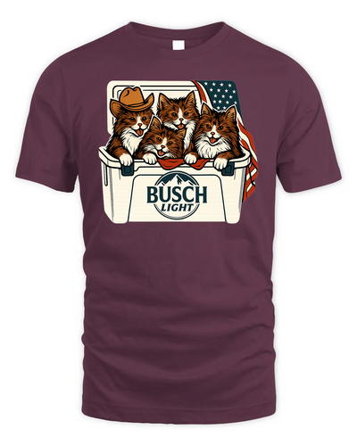 Norwegian Forest Cat Patriotic 4Th Of July Funny Beer Cat Cooler