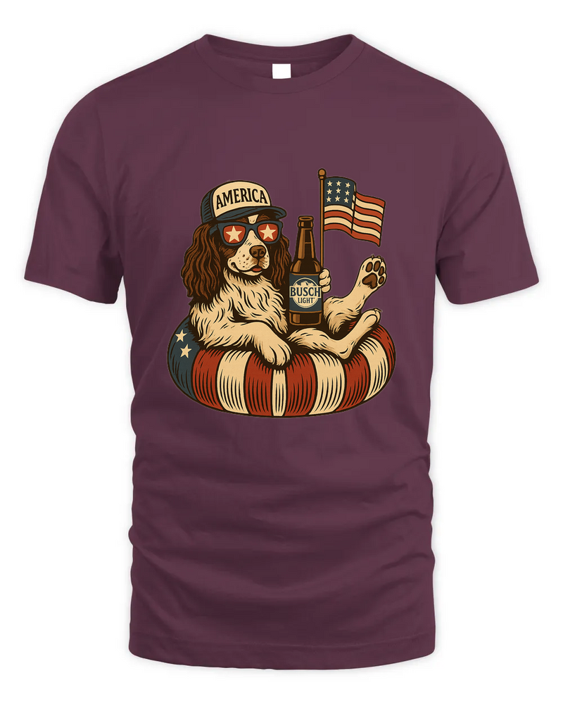 English Springer Spaniel Shirt Funny 4Th Of July Floatie Design For Summer Beer Shirt, America Pool Party Shirt, Usa Flag Dog