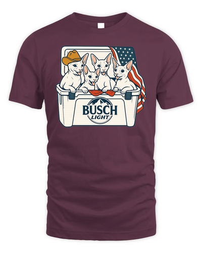Cornish Rex Cat Patriotic 4Th Of July Funny Beer Cat Cooler