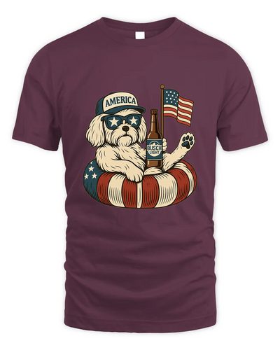 Shih Tzu Patriotic Dog Shirt Funny 4Th Of July Floatie Design For Summer Beer Shirt, America Pool Party Shirt, Usa Flag Dog