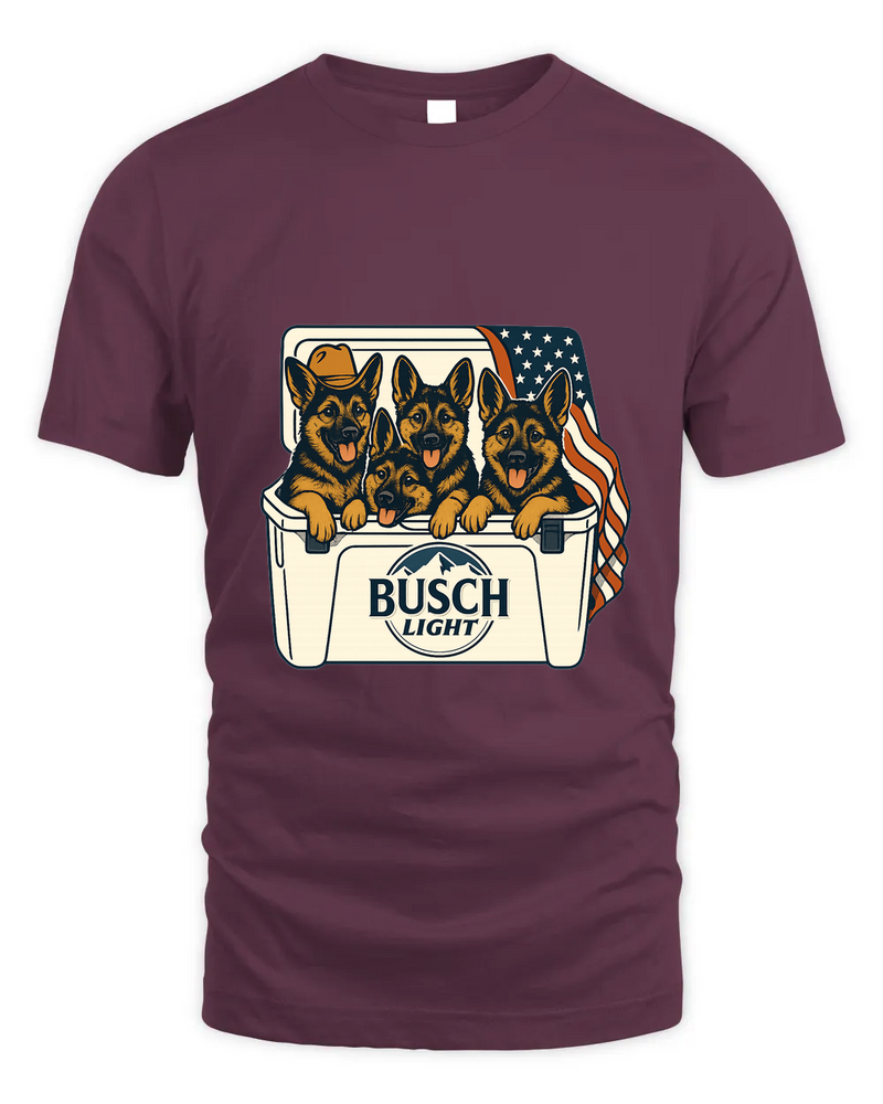 German Shepherd Patriotic 4Th Of July Funny Beer Dog Cooler, Independence Cooler Puppies, Summer 4Th Of Jult Cooler Beer, Dogs In Cooler Shirt