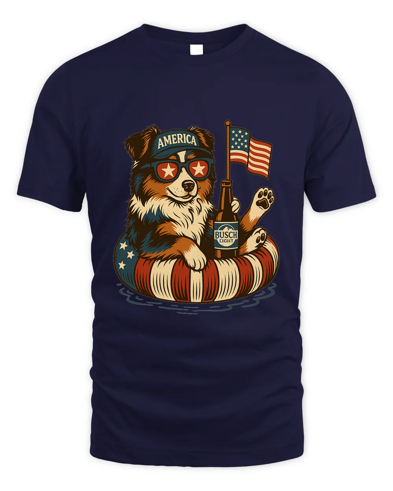 Miniature American Shepherd Patriotic Dog Shirt Funny 4Th Of July Floatie Design For Summer Beer Shirt, America Pool Party Shirt, Usa Flag Dog